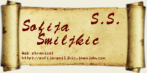 Sofija Smiljkić vizit kartica